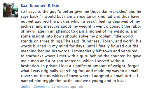 Facebook reminds me I'm normal.