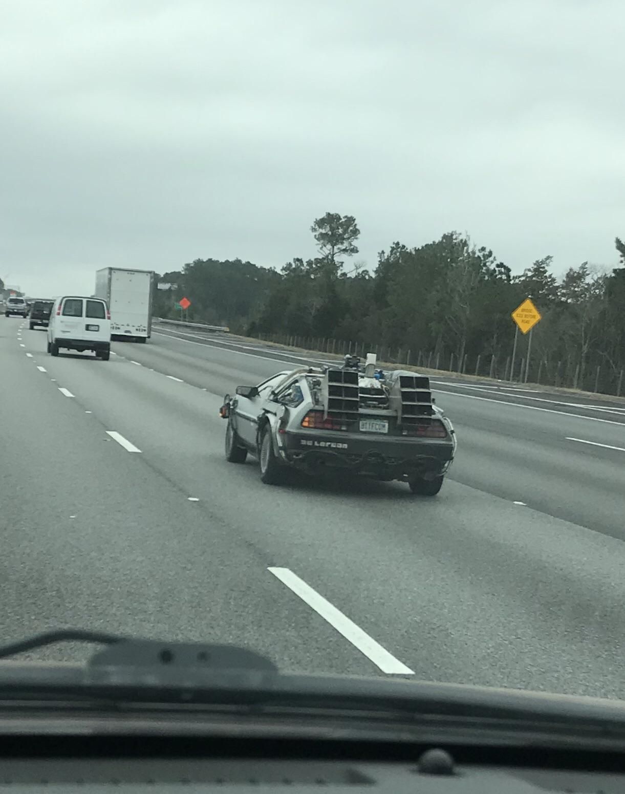 Marty and Doc speeding down the interstate trying to get the hell out of 2020.