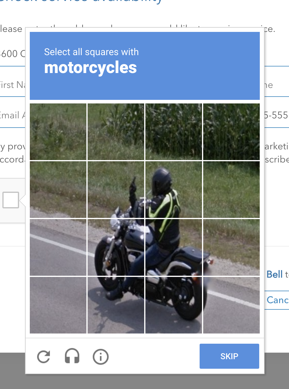 Motorcyclist hates CAPTCHAs as much as we all do