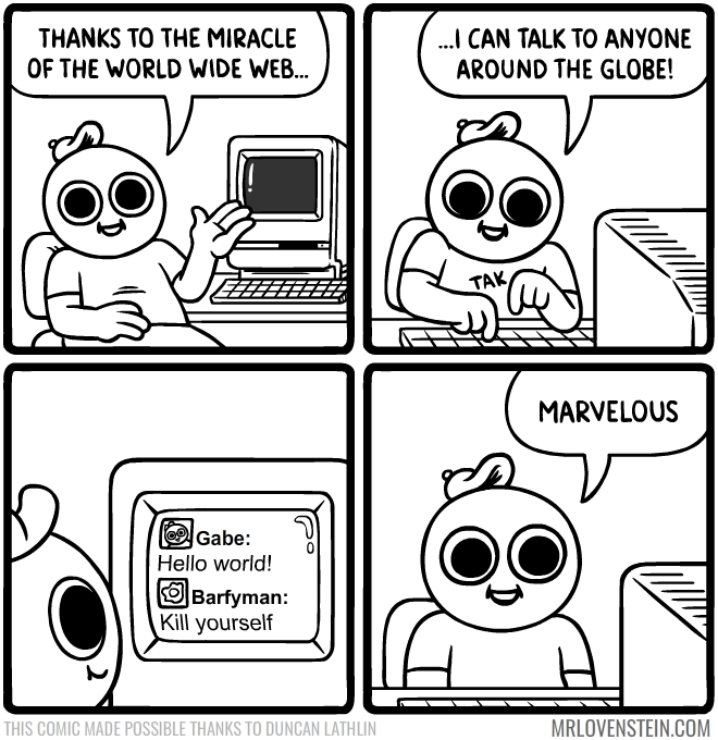 Reposting to keep the Internet open and beautiful and (not too un)civil