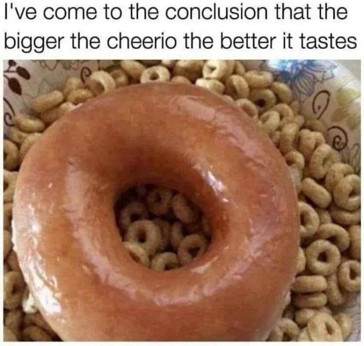 Are all donuts Cheerios? are all cheerios donuts? is it interchangeable?