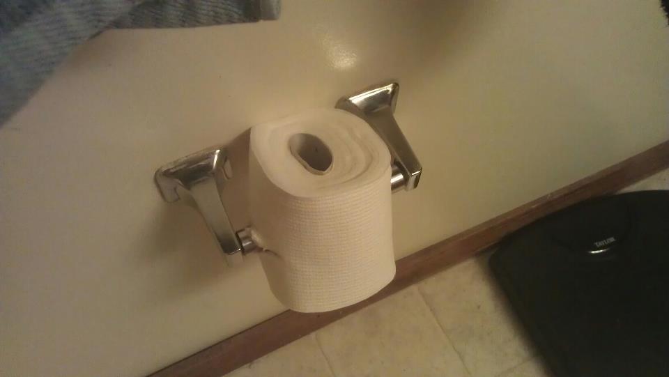 I told my roommate he was putting the tp on backwards and then I find this.