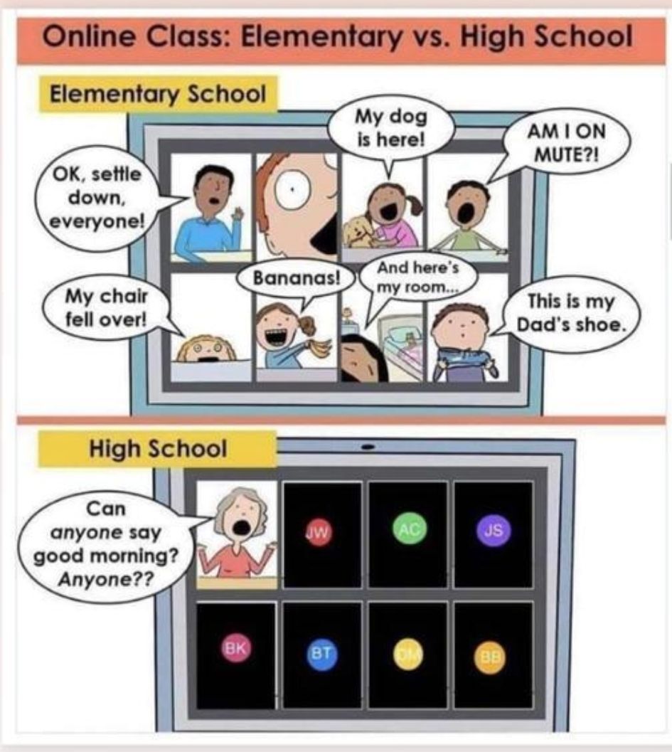 Virtual high school vs elementary