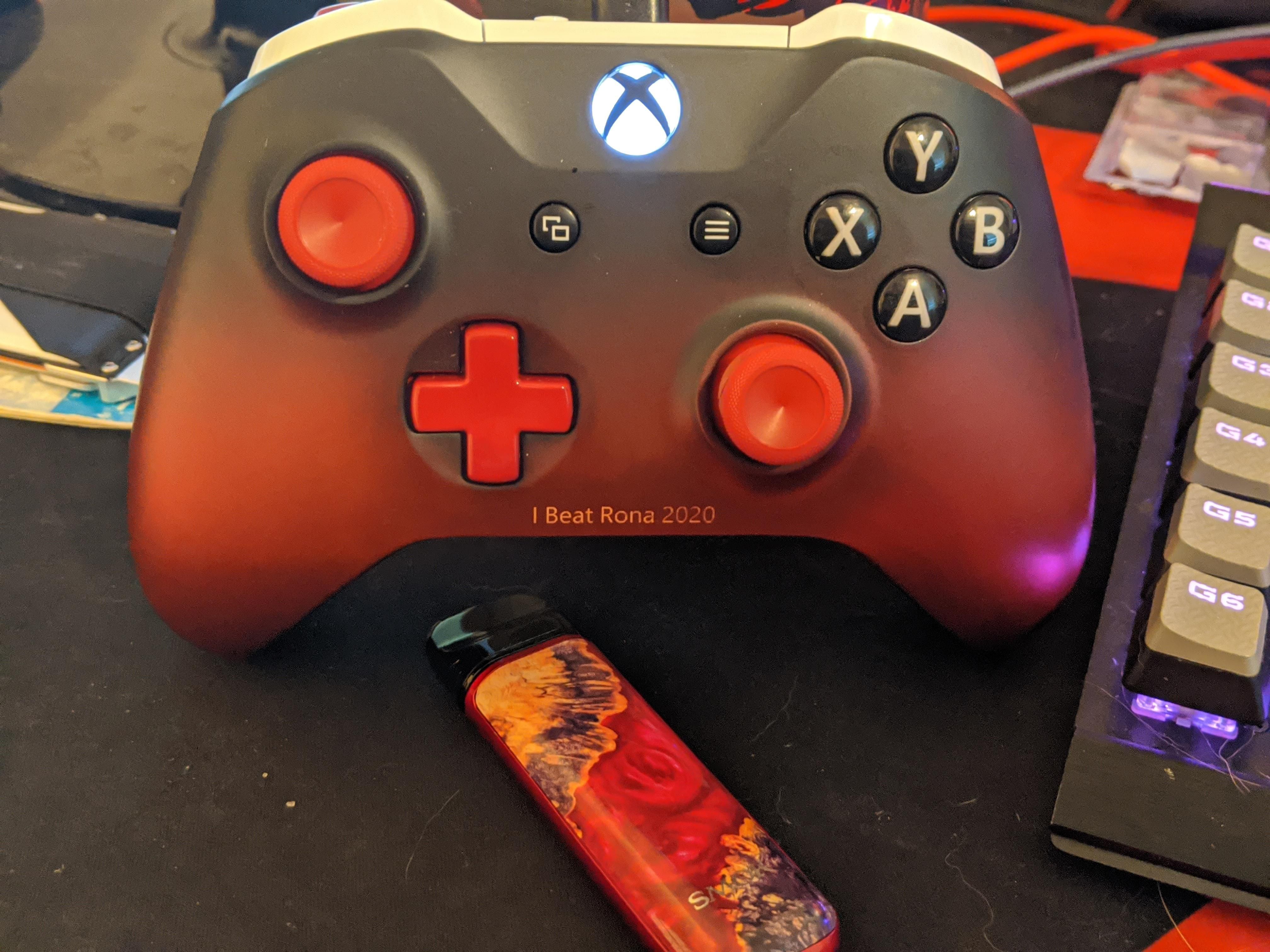 I got COVID this year. This is the controller my mom made me for my birthday
