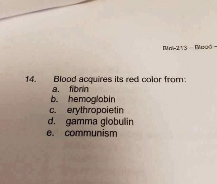 Ah yes, commie blood