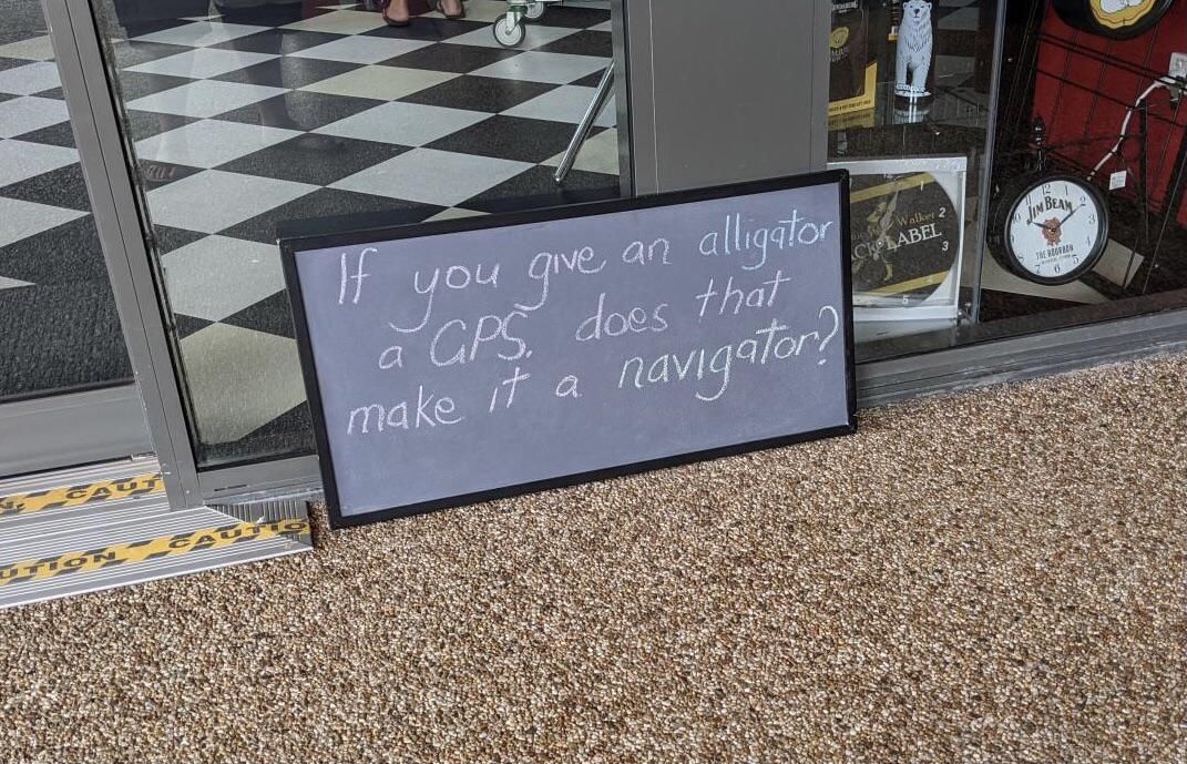 I saw this sign outside a shop today.
