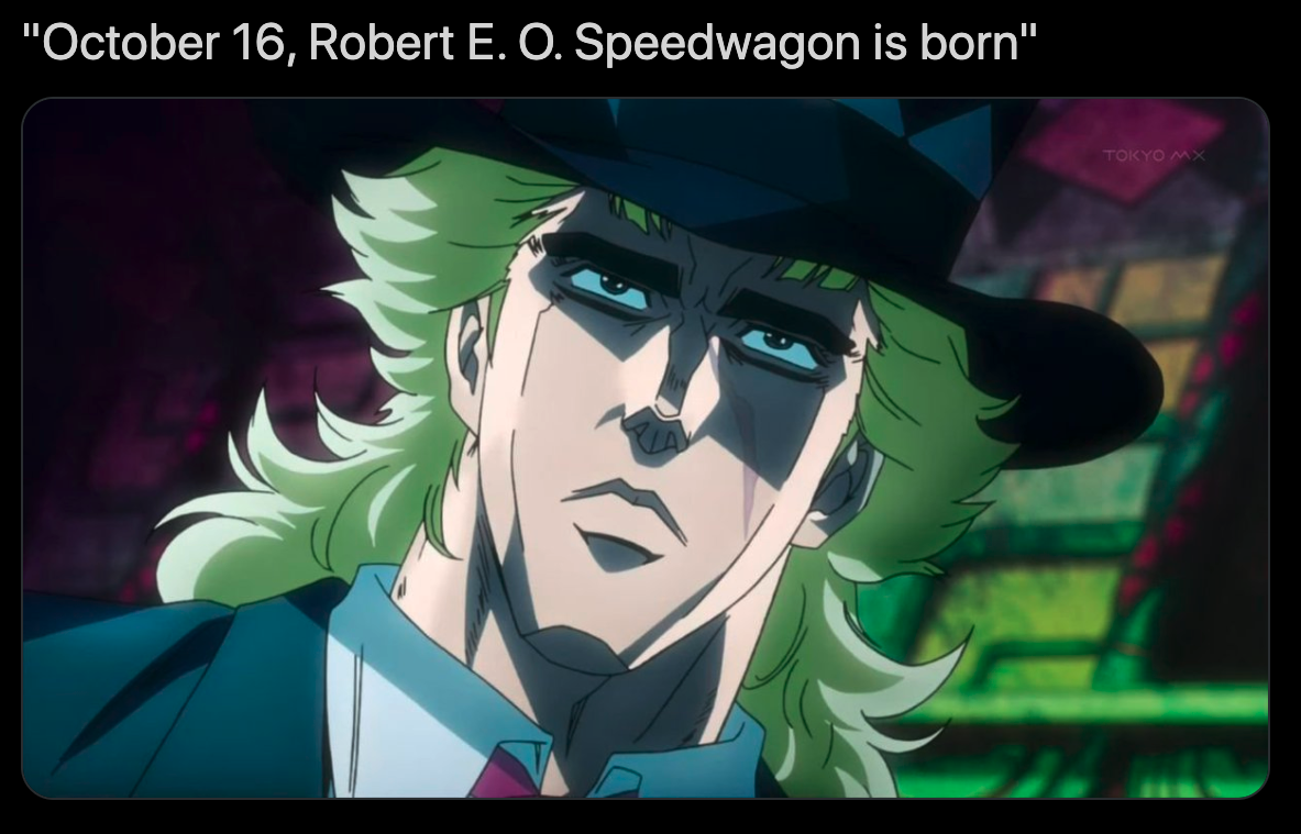 Happy birthday mr speedwagon
