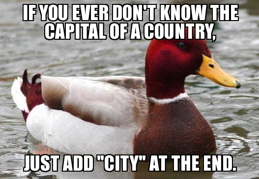So you'd get something like "United States of America City"