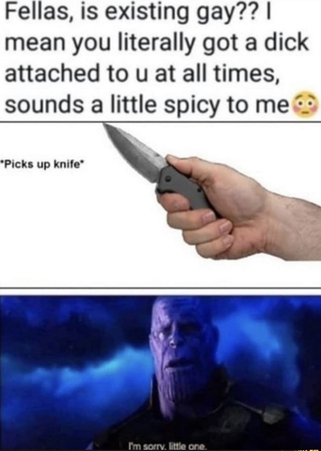 I’m sorry little one