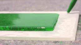 Liquid on super hydrophobic surface