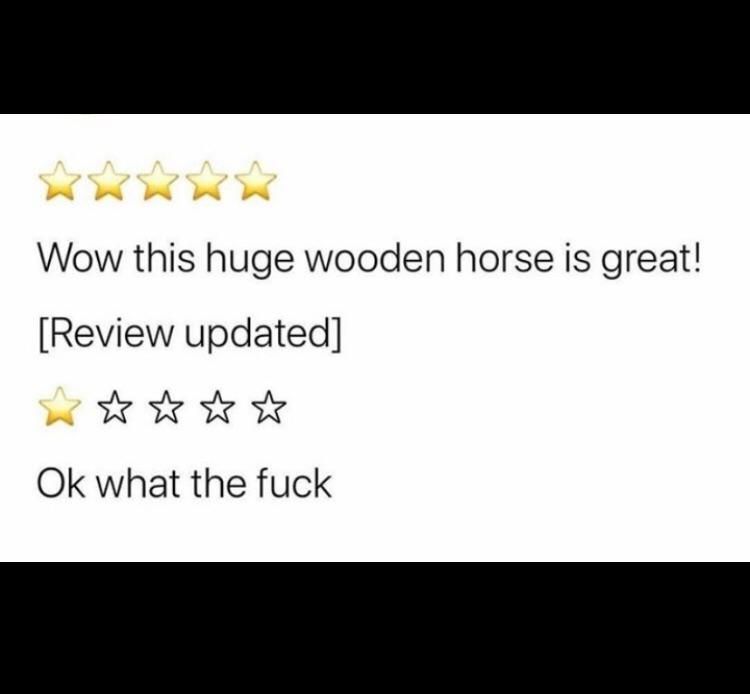 Nobody expects the wooden horse