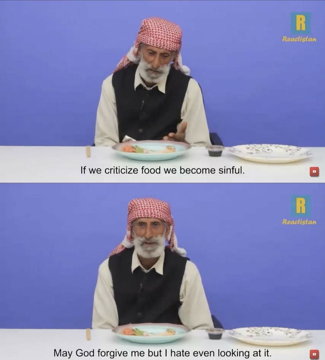 He went to hell to call the food bad