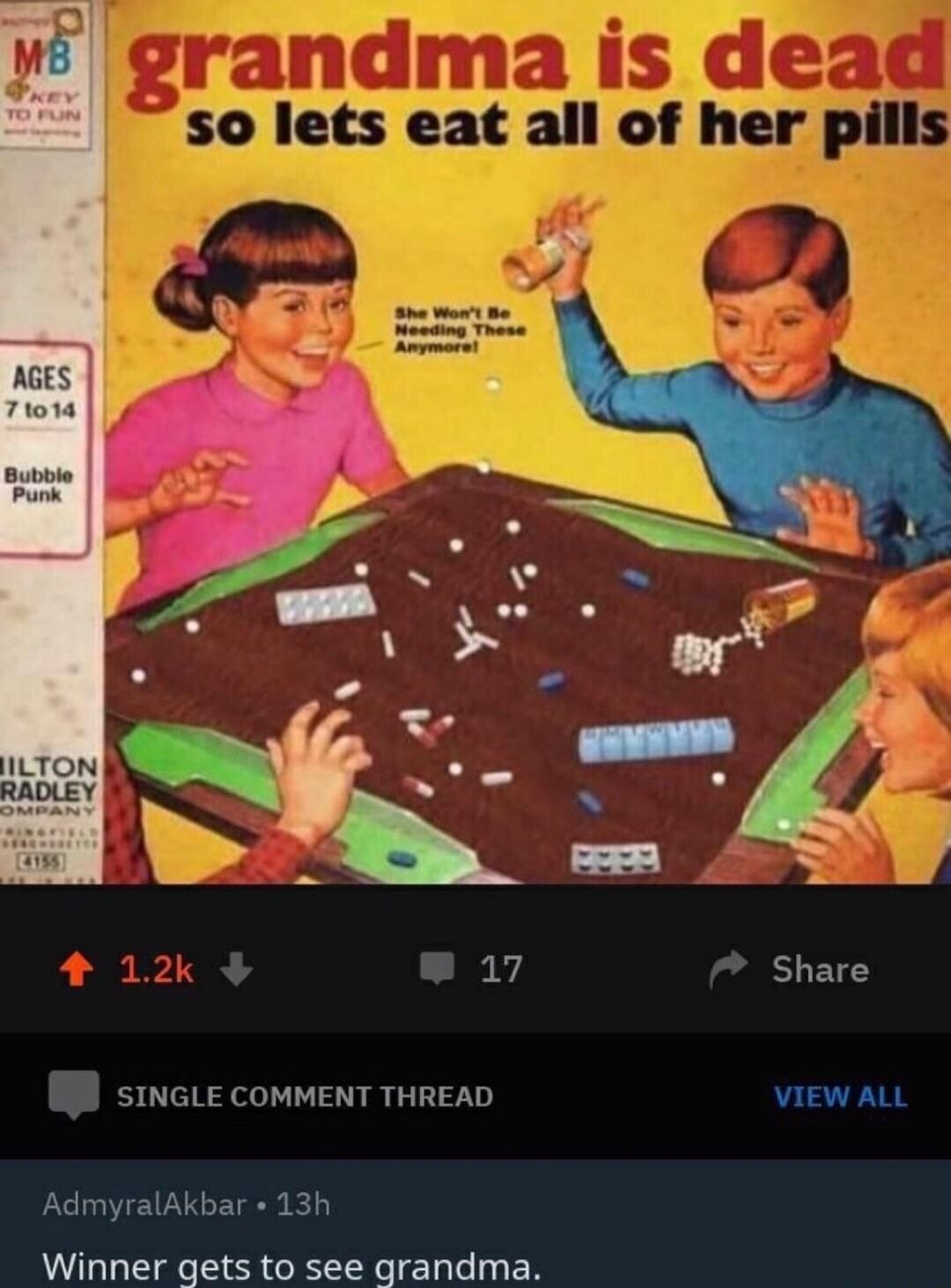 I've seen this meme but I absolutely love it, feel free to search for the original