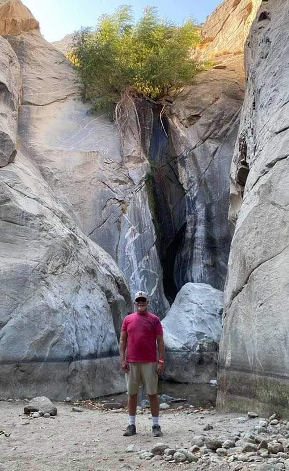 My uncle, who hasn’t been ruined by the internet, posted this picture in front of a waterfall he likes.
