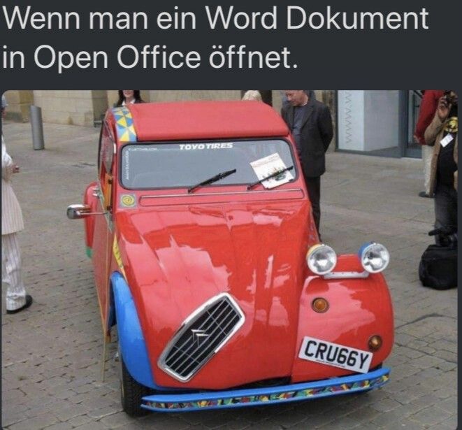when opening a Word document in Open Office