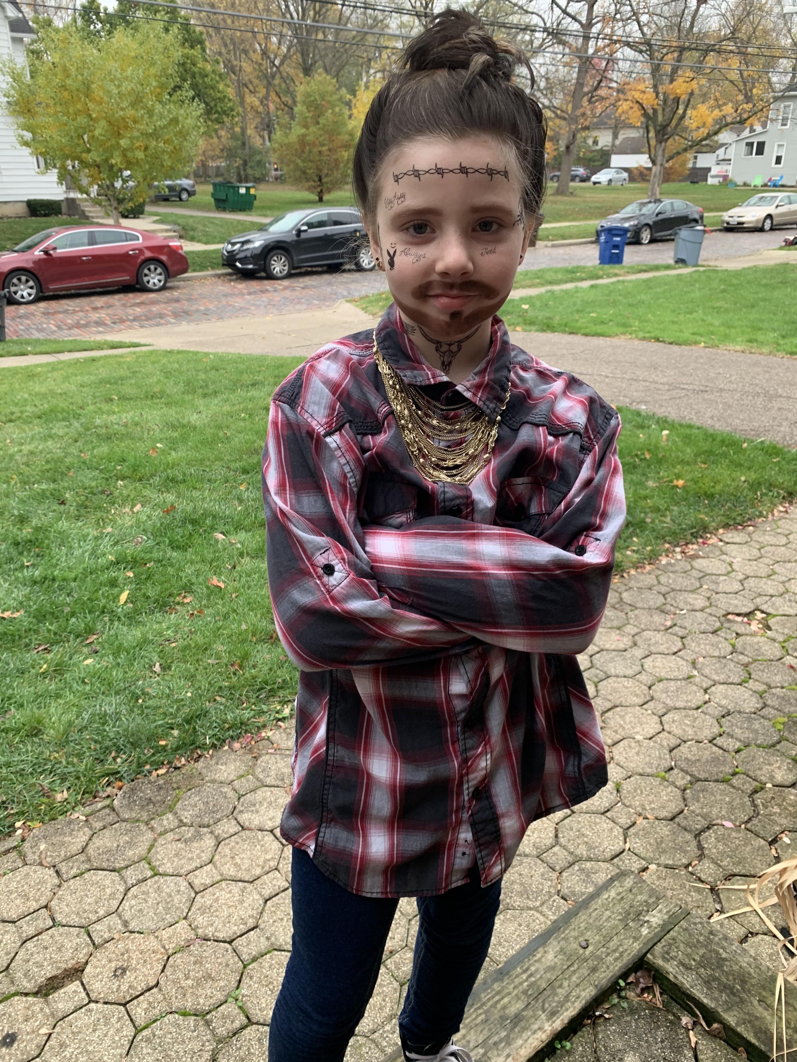 My daughter is Post Malone for Halloween
