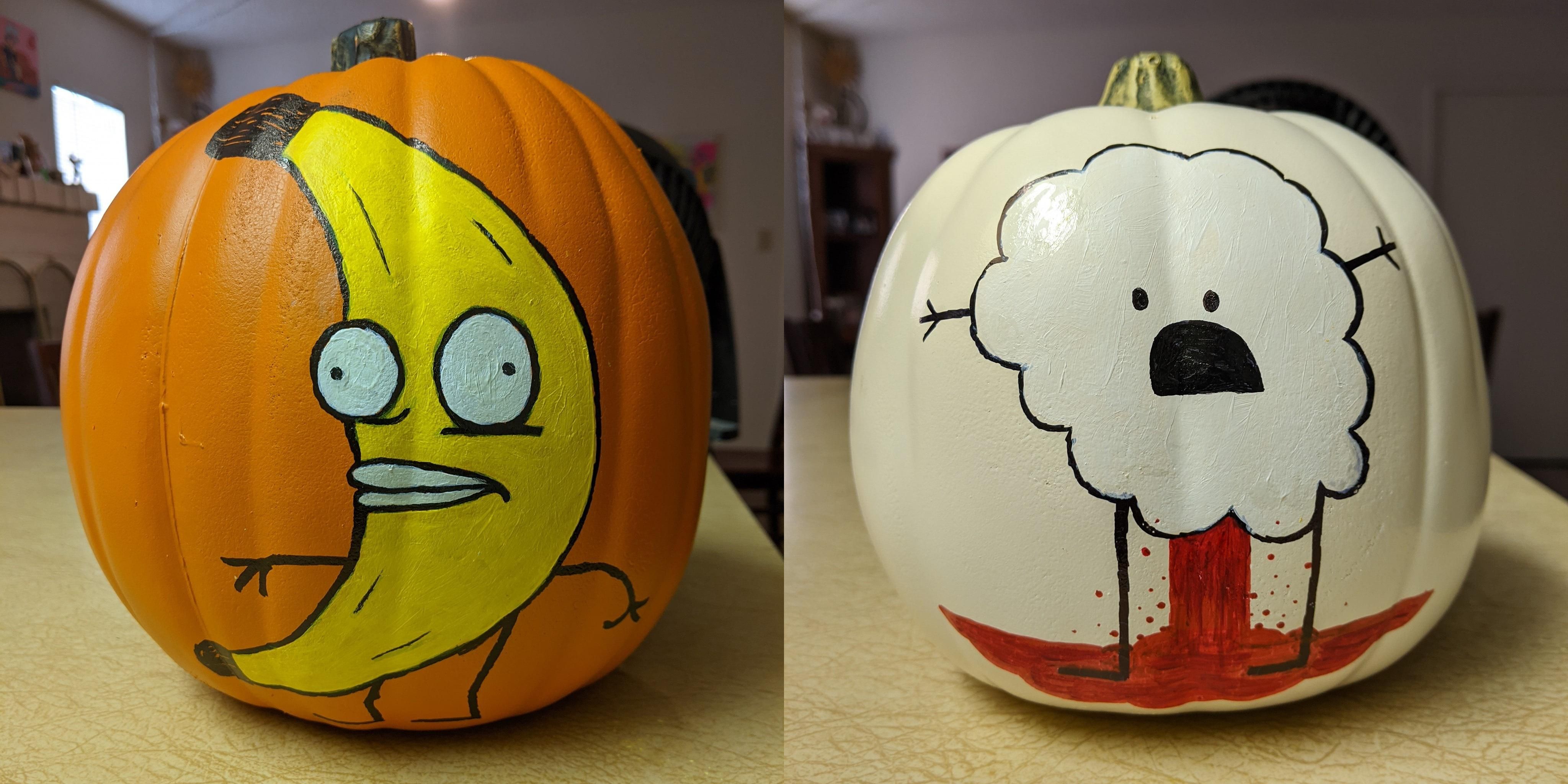 I tried to decorate pumpkins for work, but they were Rejected.