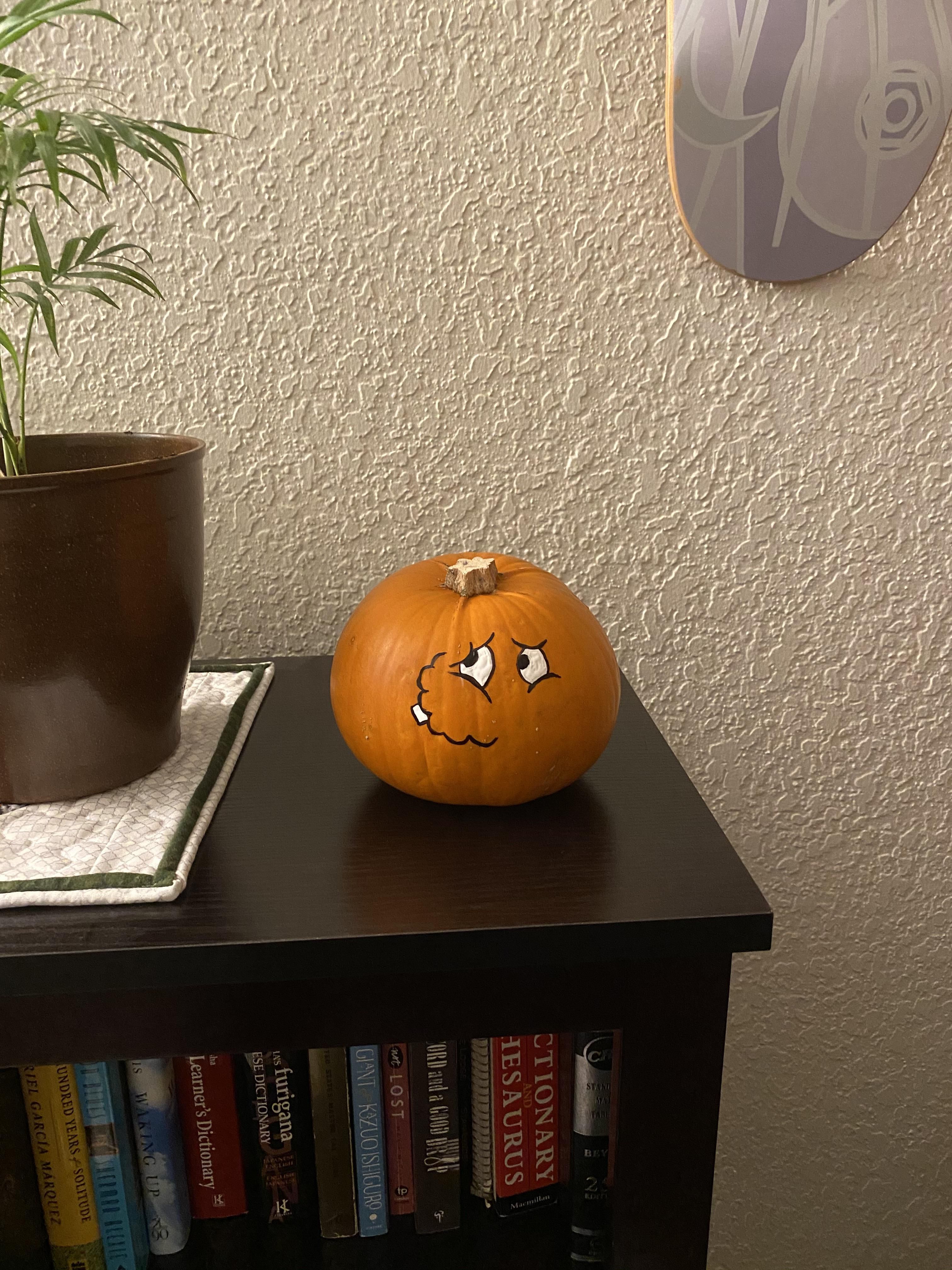 I painted a MeatWad pumpkin.