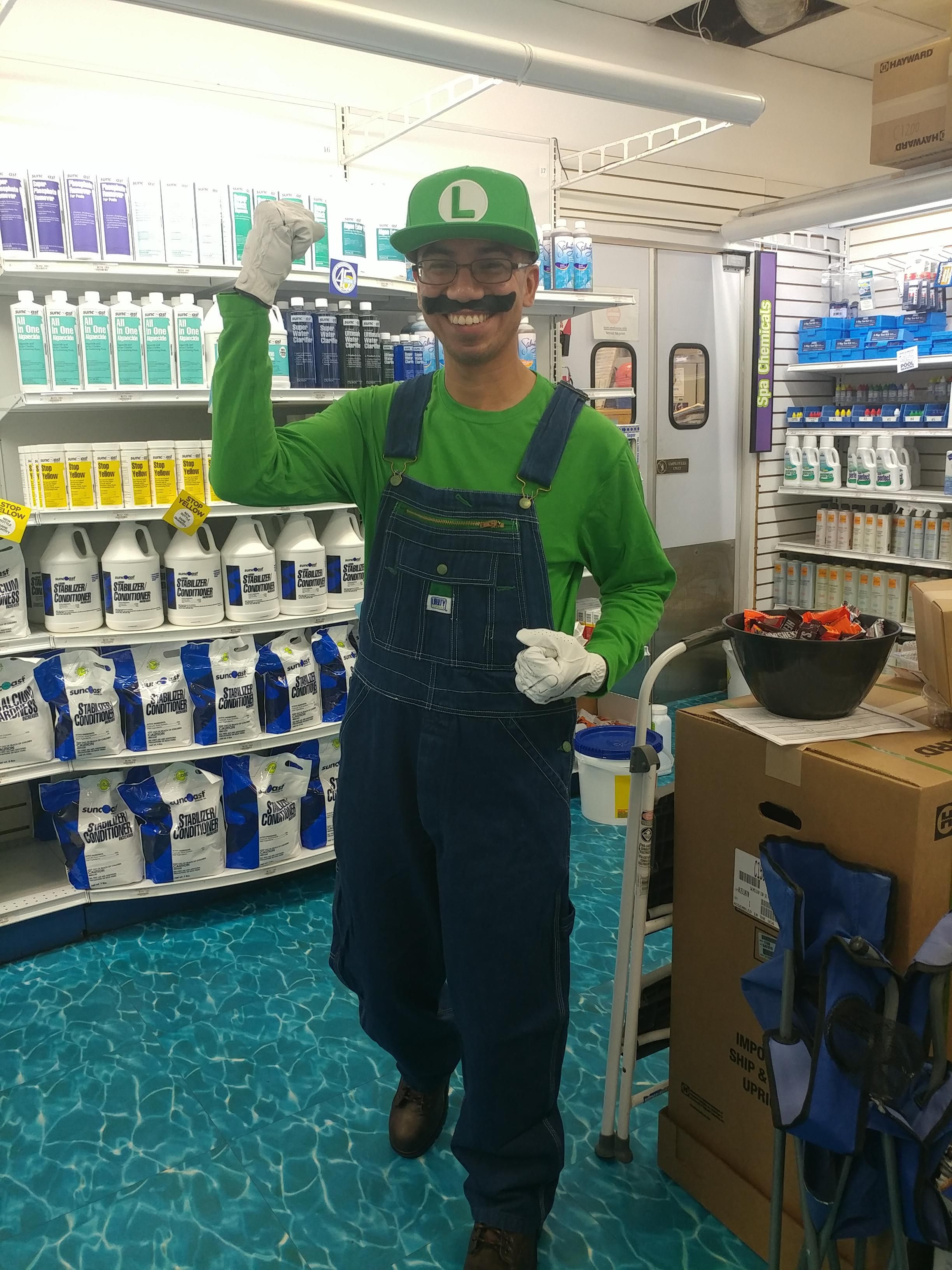 My Luigi costume I wore to work today! :)