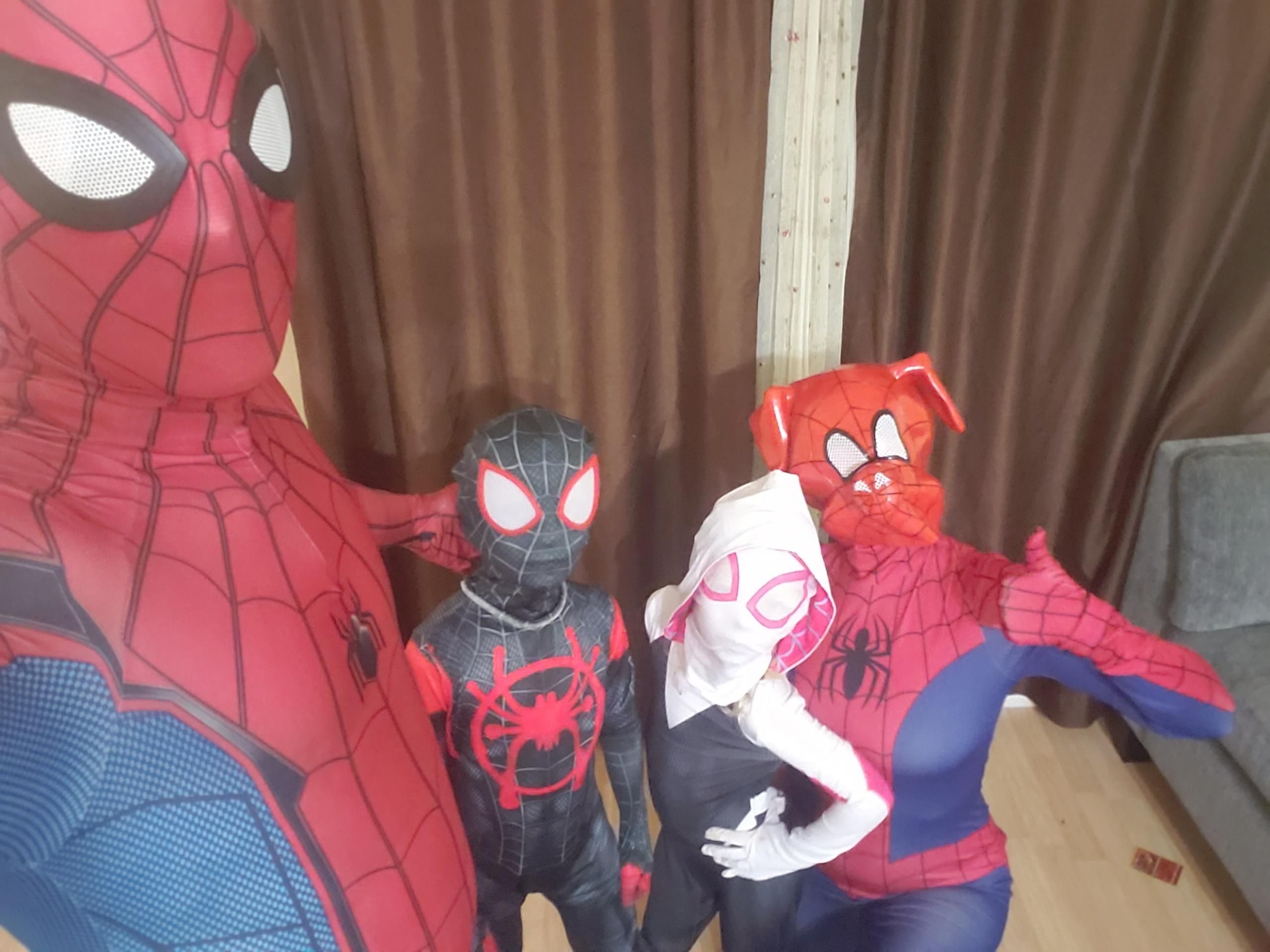 I suggested the wife be Mary Jane Watson to complete the theme, but she had decided...