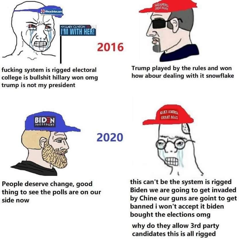MuH voTeR fRauD mah breh yall aint getting played as bad a hand as 3rd parties are breh