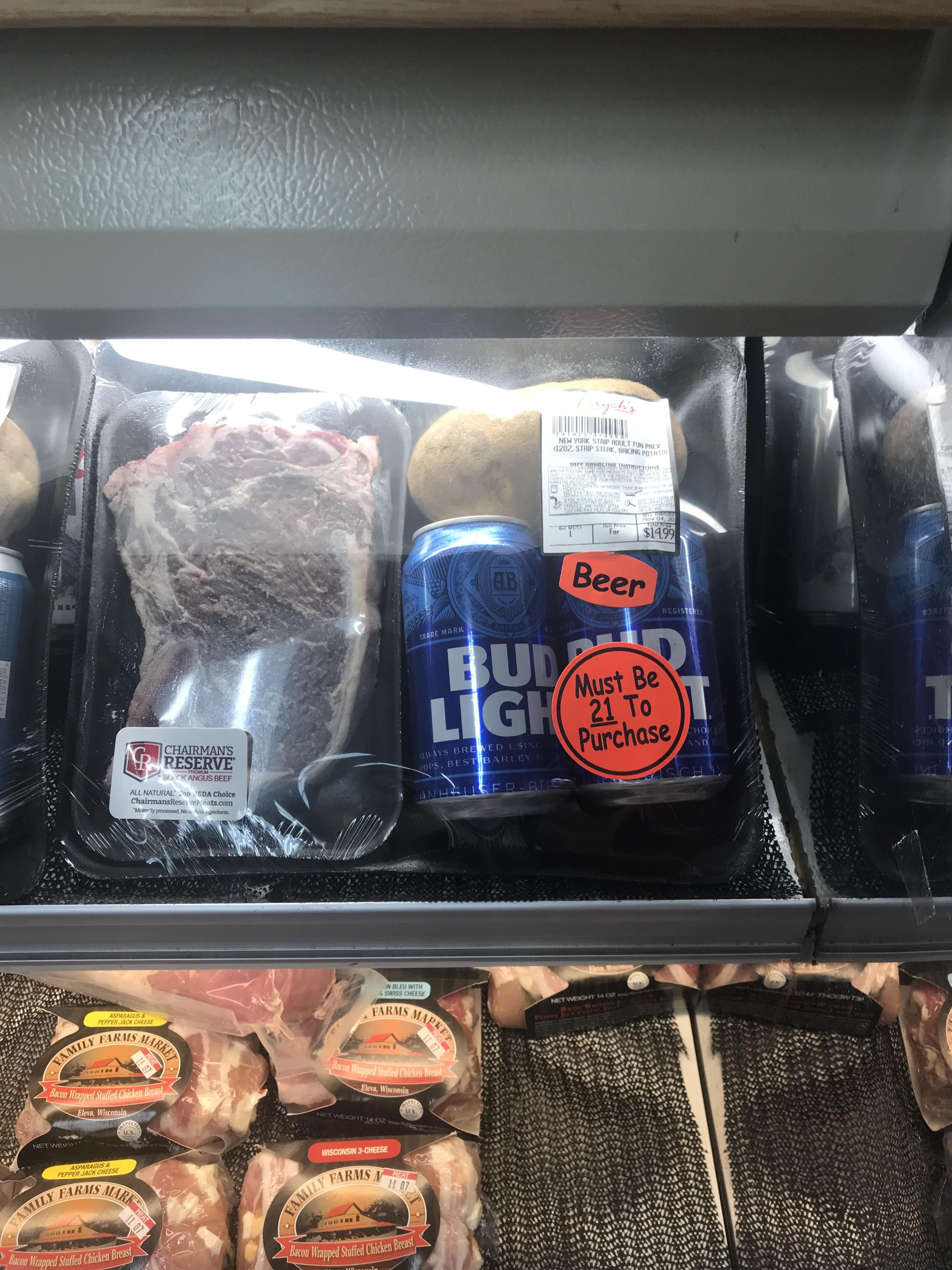 My local grocery store sells a “bachelor special”.