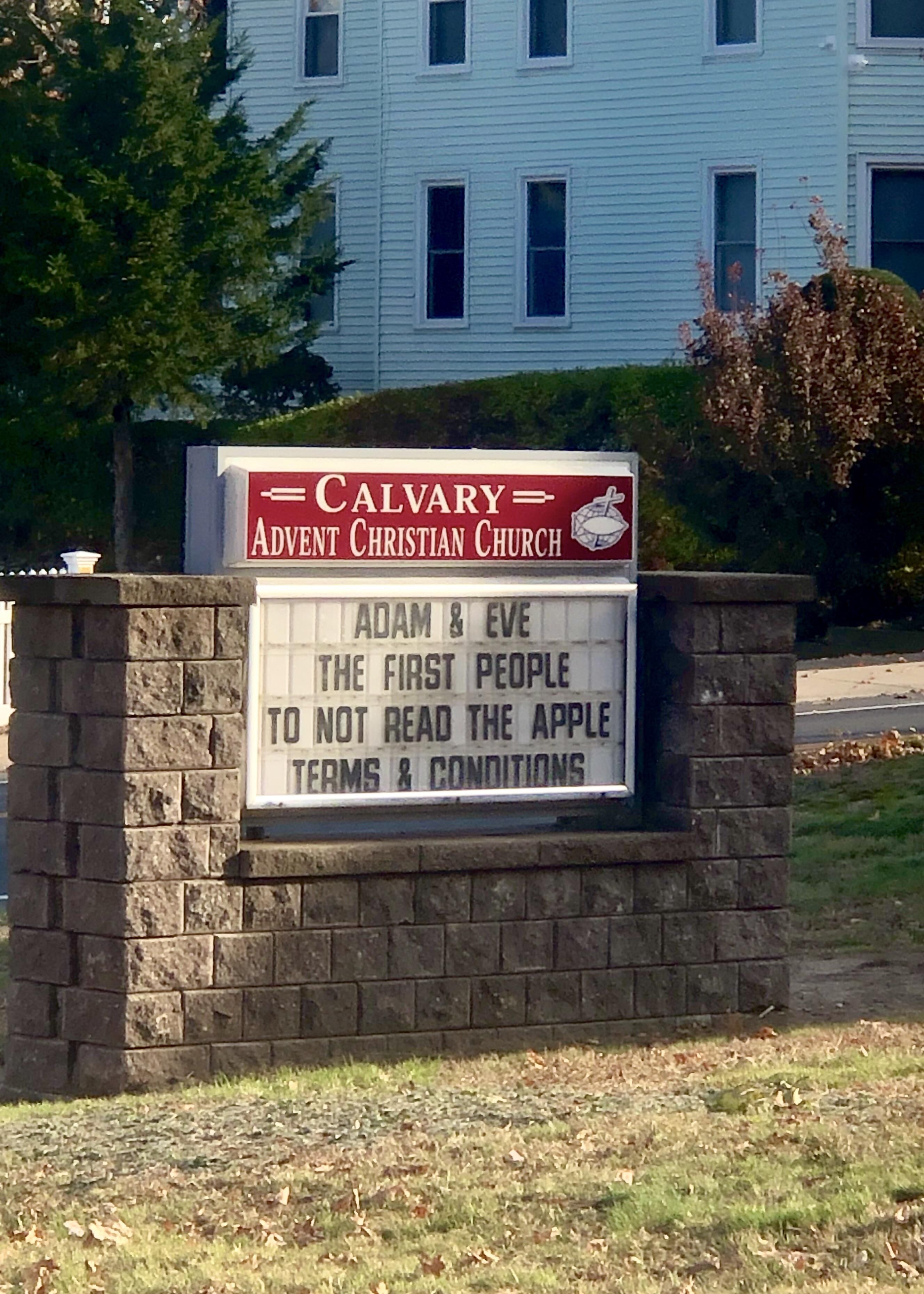 Spotted at a local church.