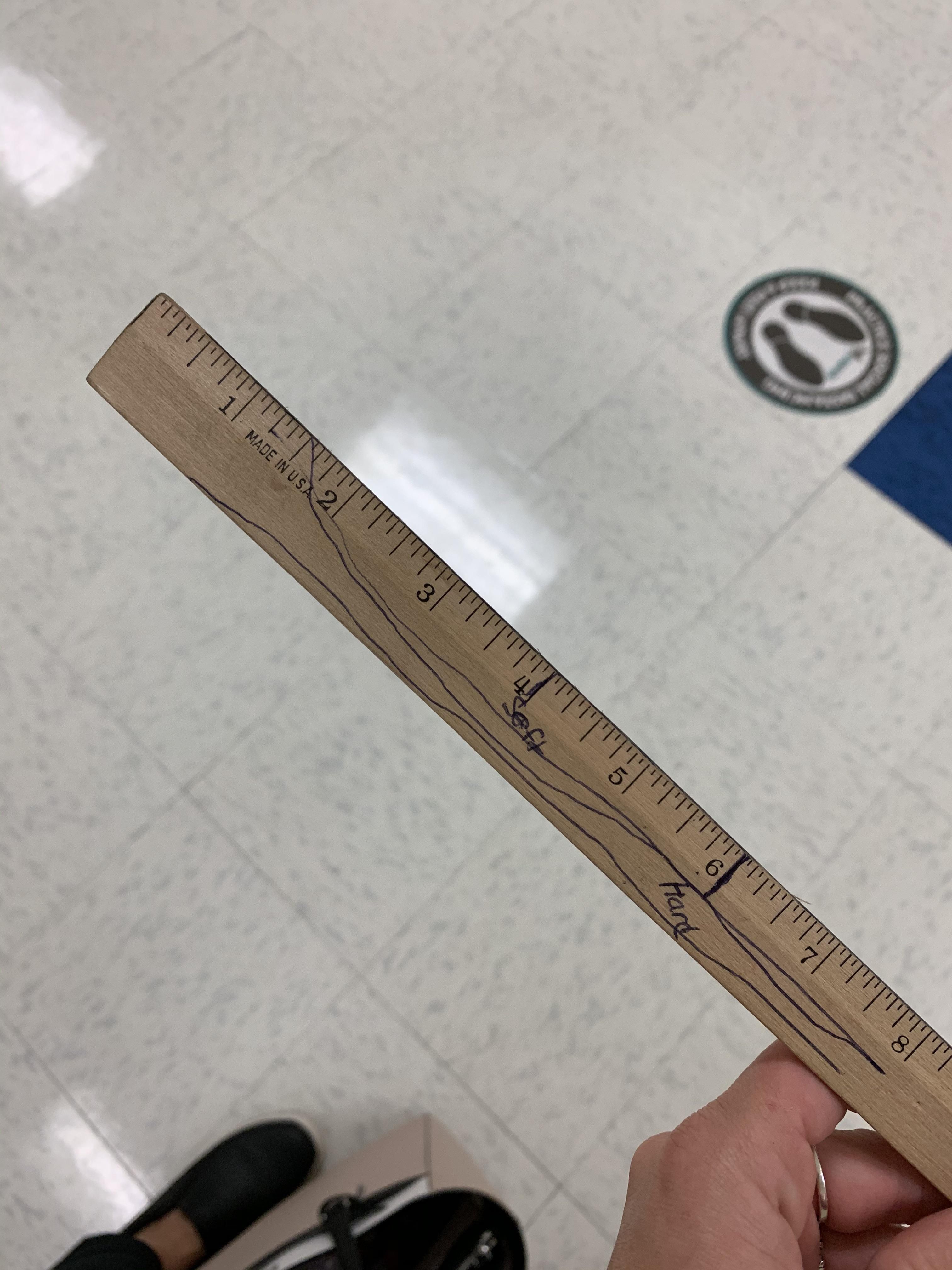 My friend is a middle school teacher and just sent me a picture of this ruler she found on her student’s desk...