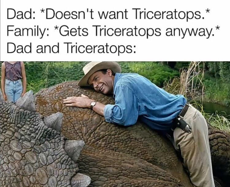 Back in my days. I had a triceratops