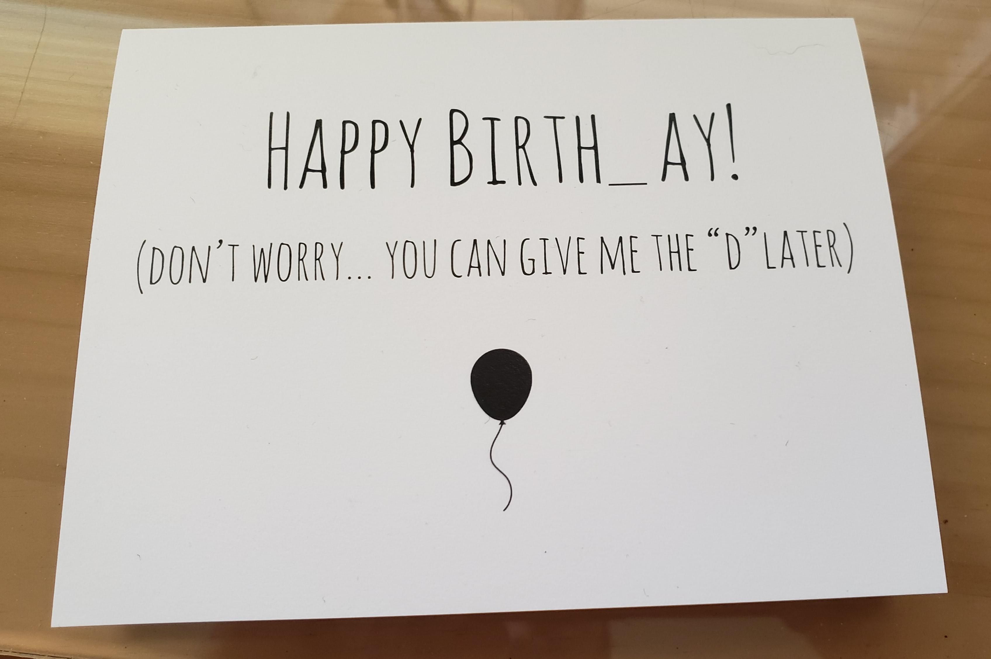 Today is my 43rd birthday. My wife gave me this card at breakfast.