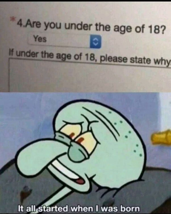 Yep I'm under 18