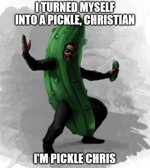 Solid Chris, Liquid Chris, and now this