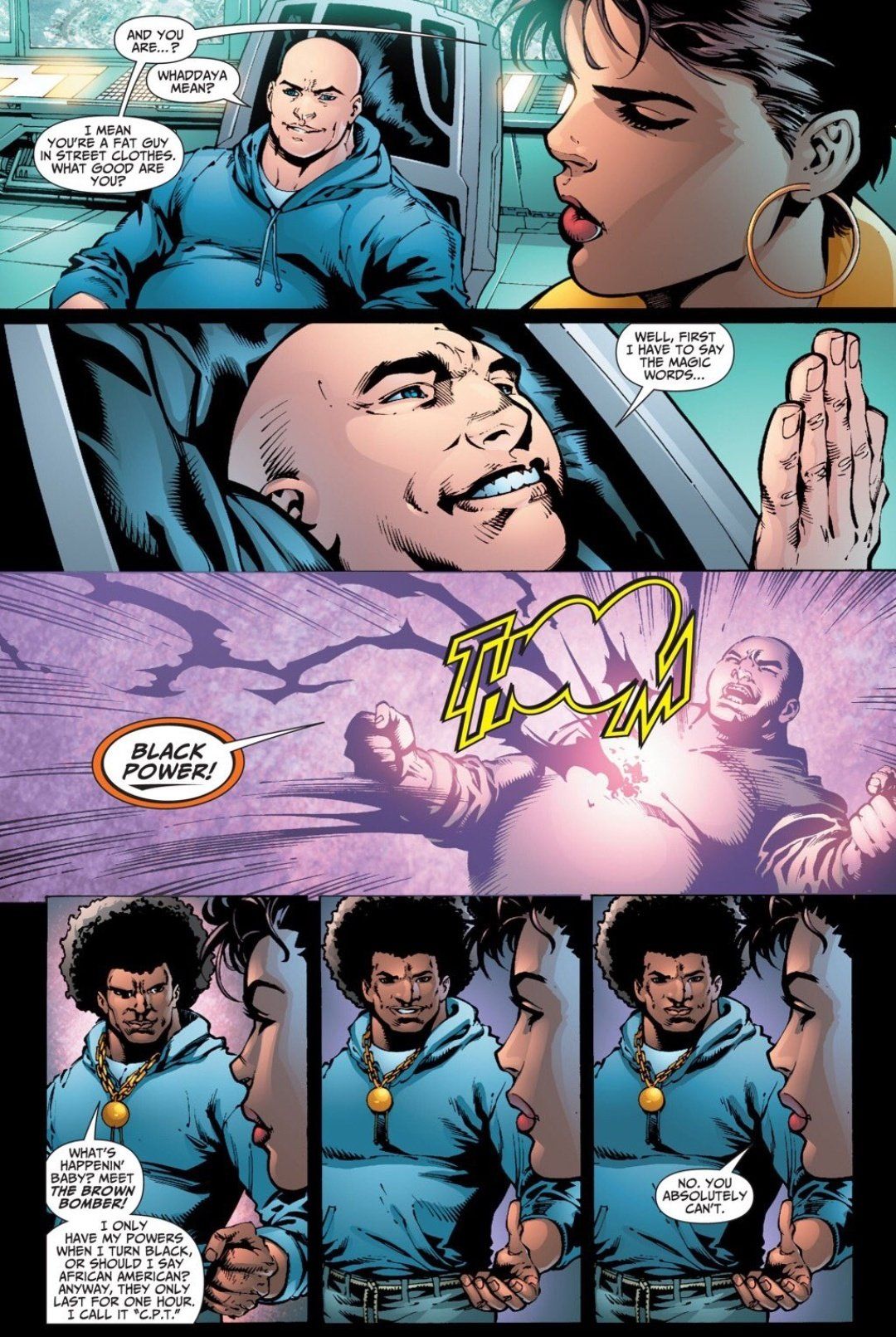 In that 2nd-to-last panel he was supposed to ask if he could say the n-word