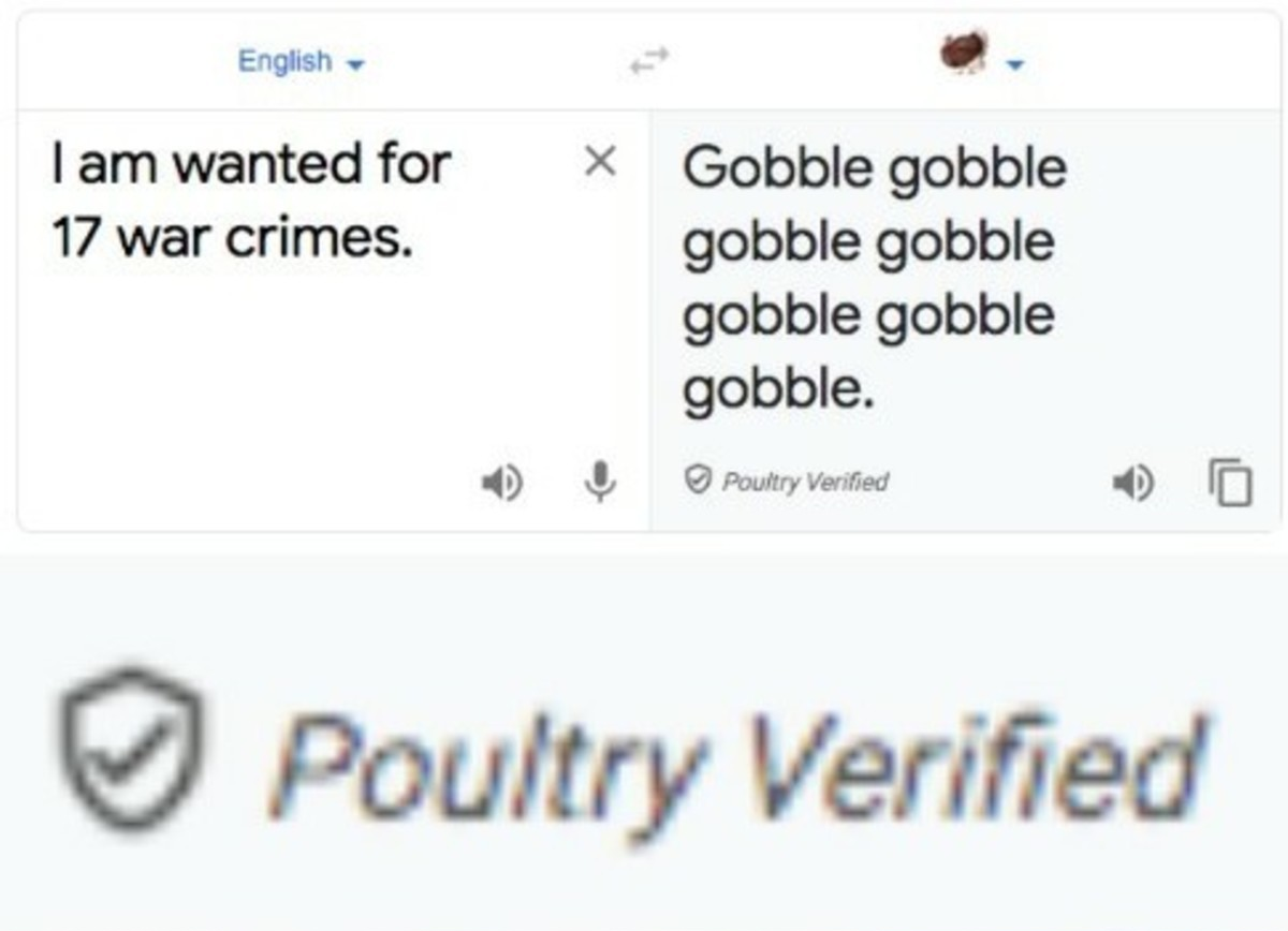 Gobble gobble gobble gobble gobble? Gobble gobble gobble!