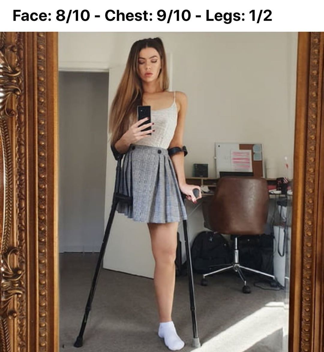 It's a 10/10 cuz her legs are always spread
