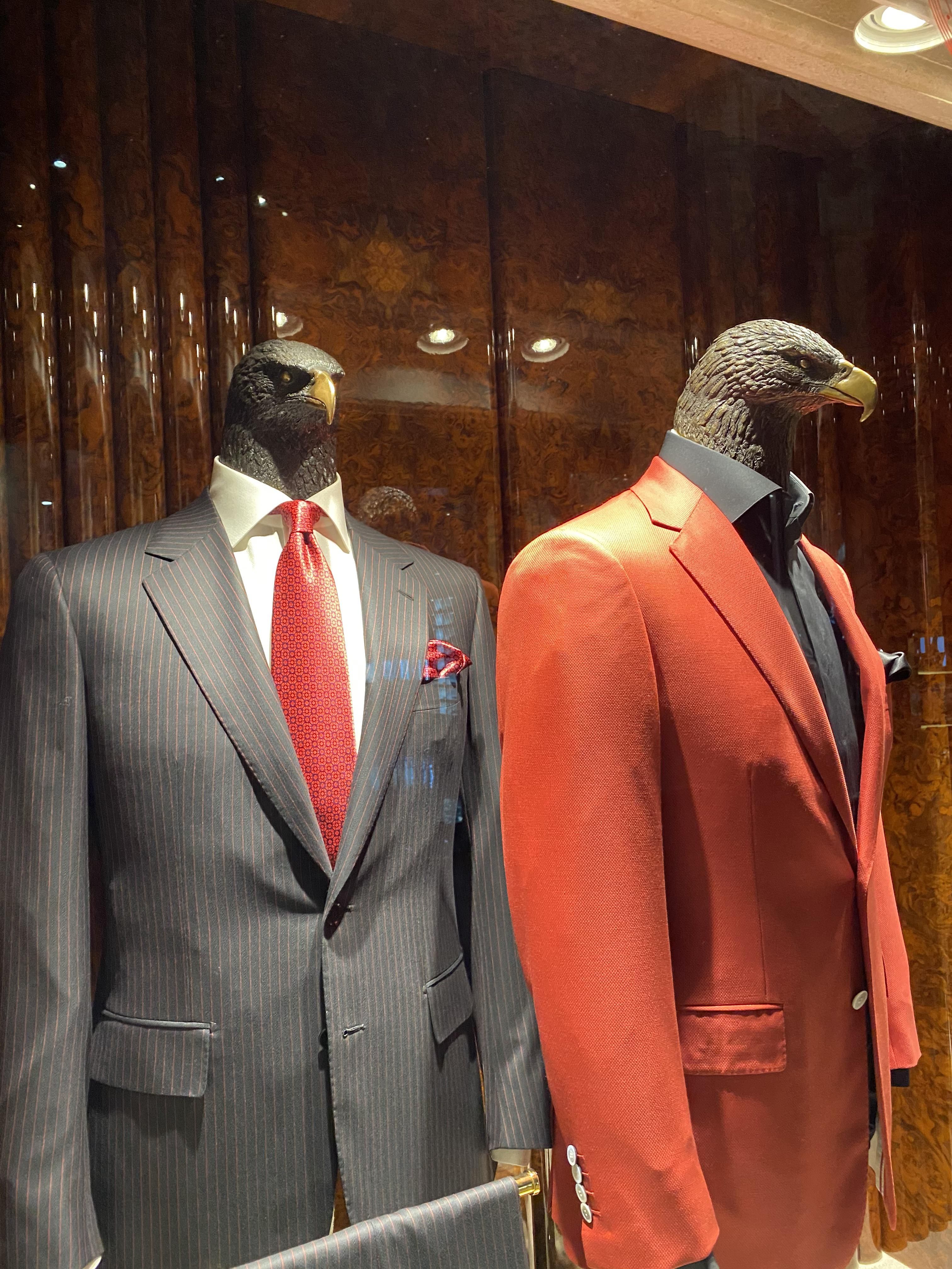 This stores emblem/mascot is an eagle, and so are the mannequins