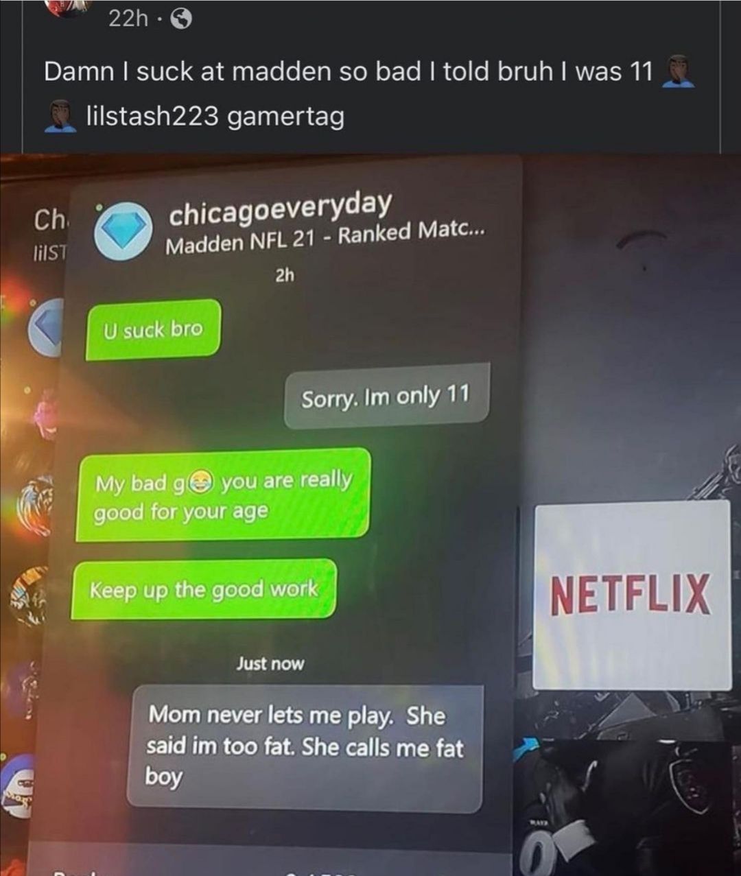 I can't even suck at games cuz my PC can't run them