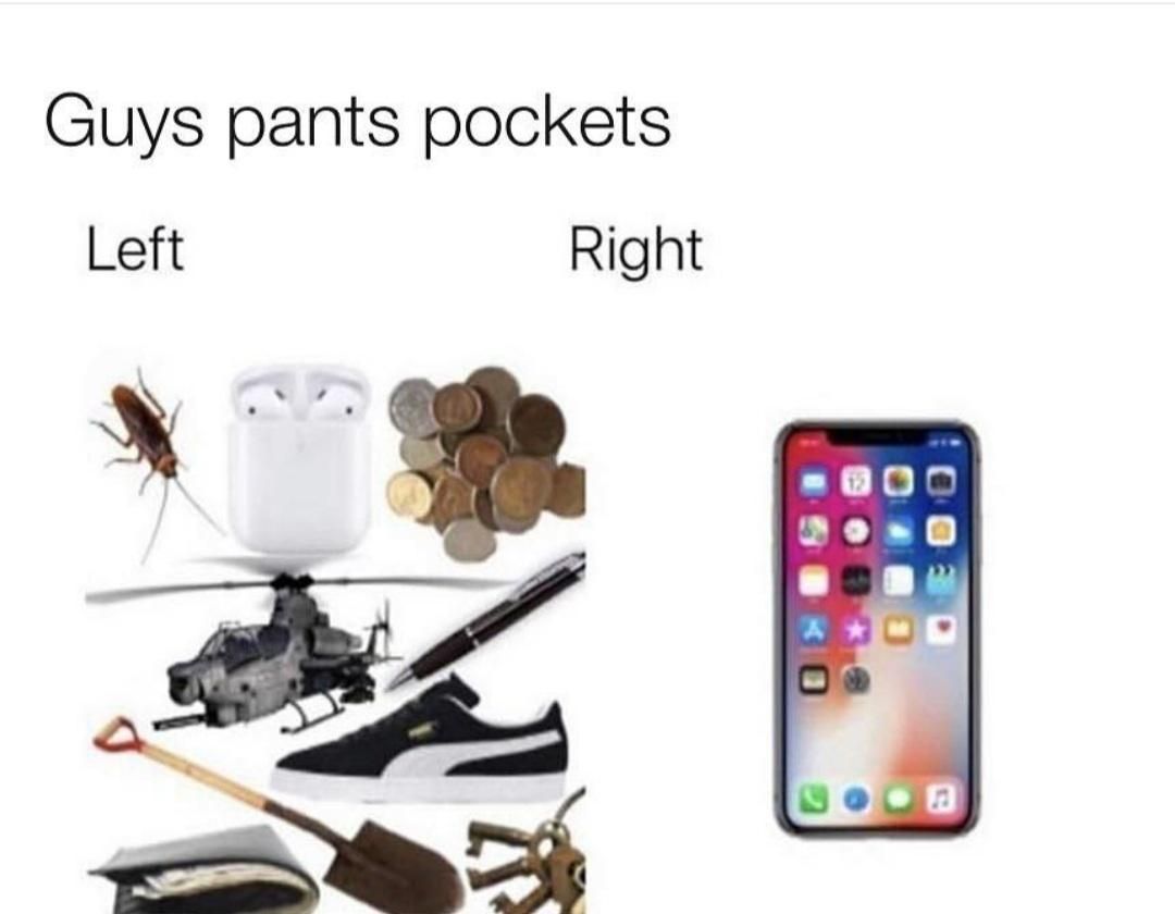 Pretty accurate, no wonder I have to empty my pocket to get my keys.