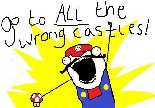 Go to all the wrong castles!