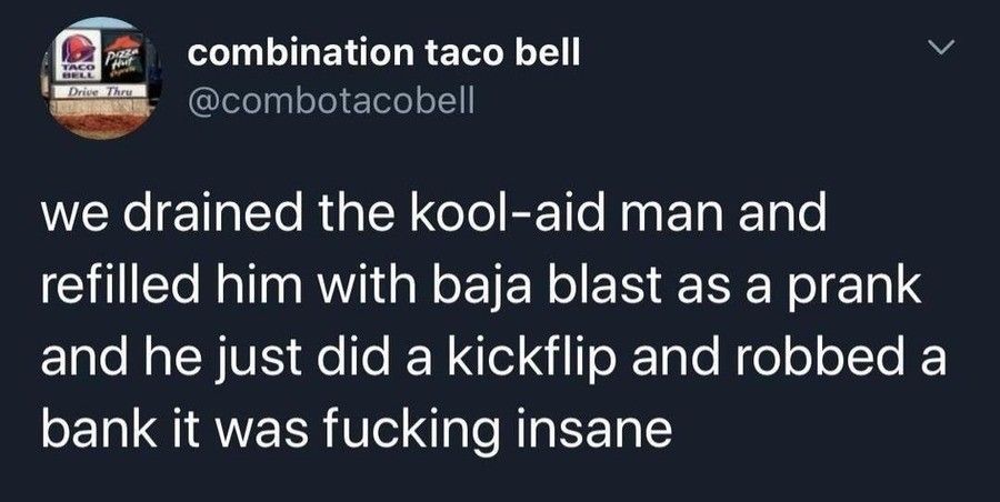 Next they'll refill him with pickle brine, funniest shit you'll ever see