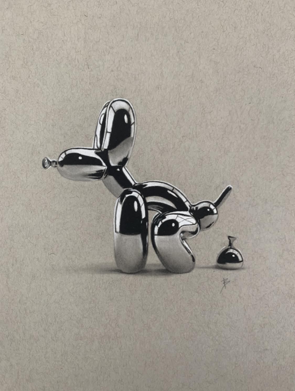 My drawing of a balloon dog poopin
