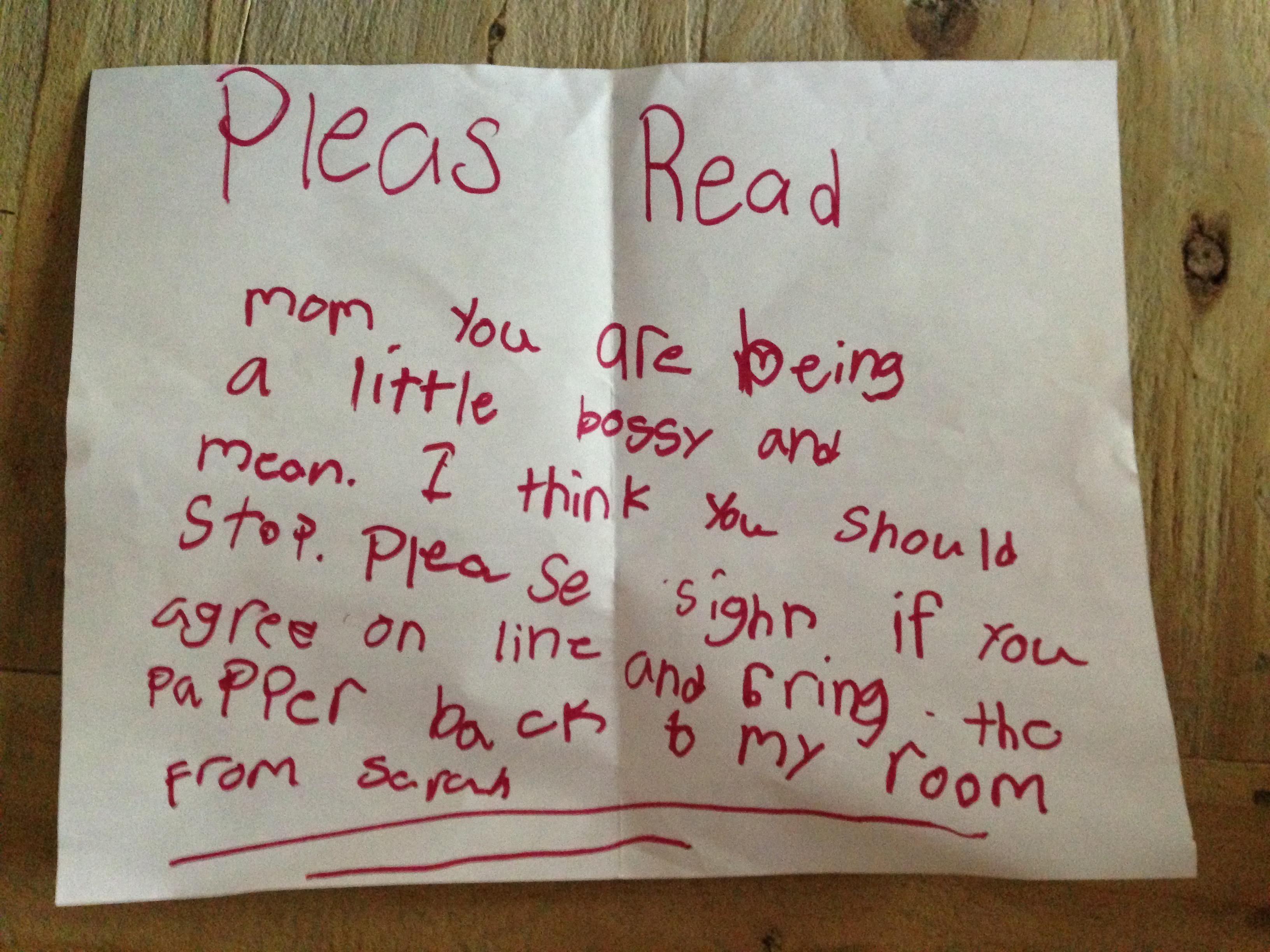 Found this thoughtful letter I wrote to my mom at age 7.