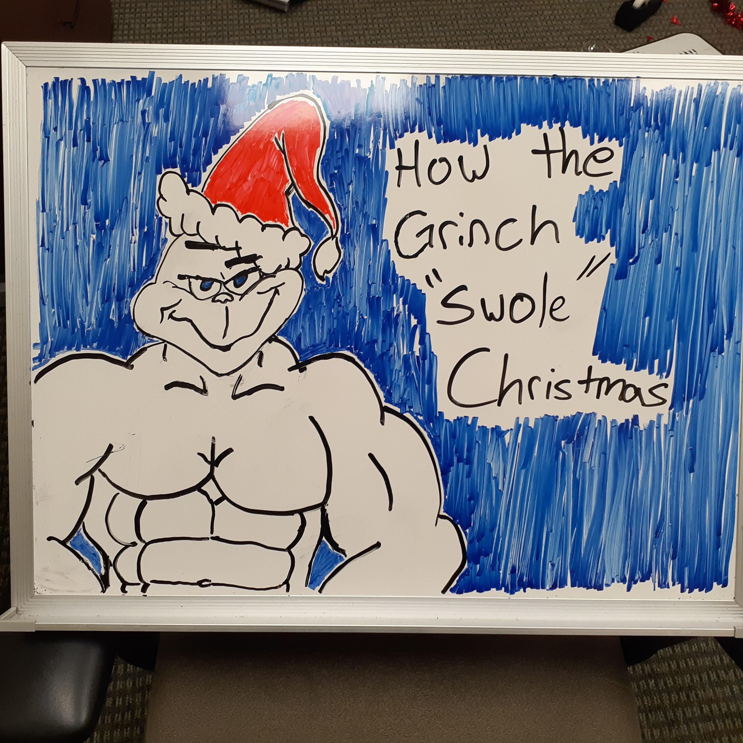 I was asked to draw the Grinch for my office.