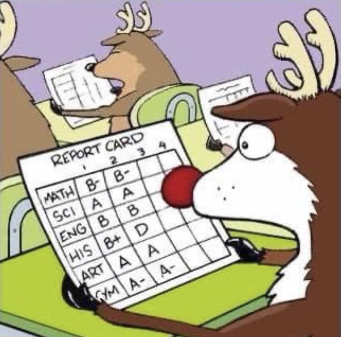 Abstract reindeer humour. Took me a while but it’s quite funny once you see it.