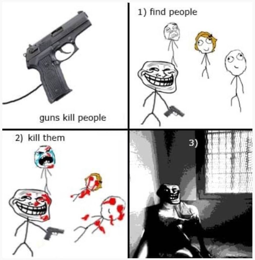 is he a gun?