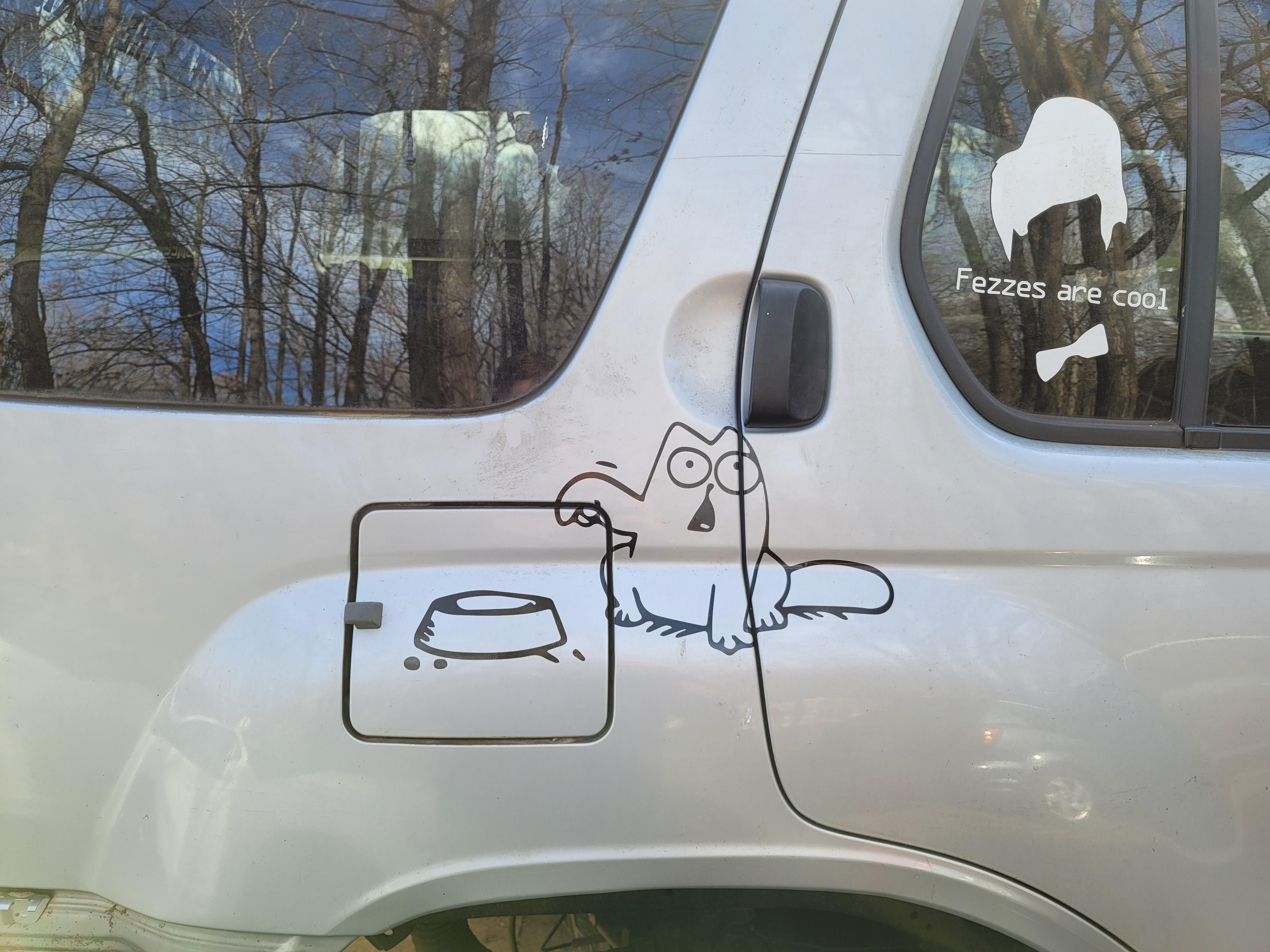 Nice addition to my gas guzzler! Art by Simon Tofield, vinyl decal made by Lifestyle Offroad