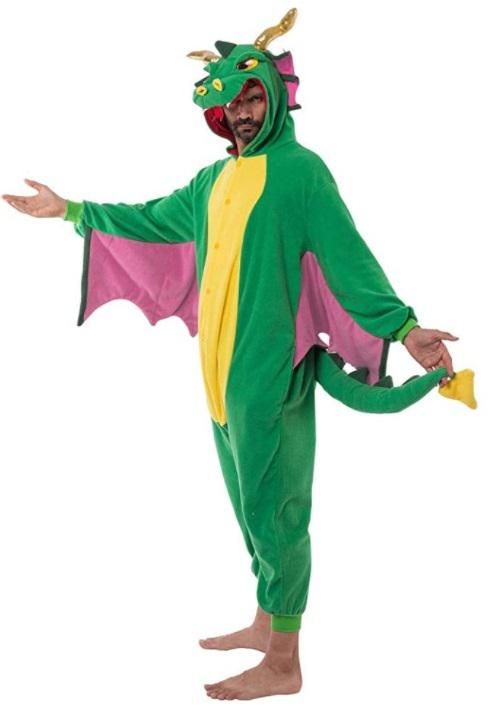 This man didn't have to go so hard to model a dragon onesie. But he still did, for us.