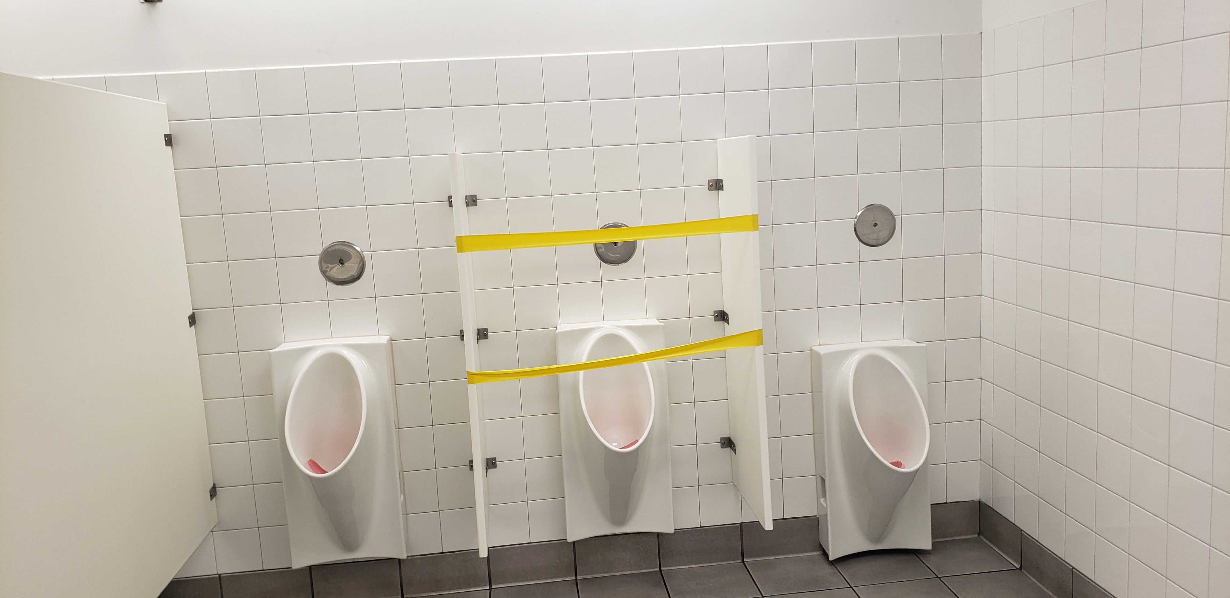 Completely unnecessary IKEA. Men have been social distancing in bathrooms since the urinal was invented.