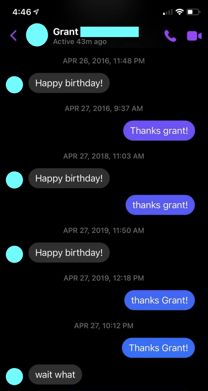 Caught Grant by surprise