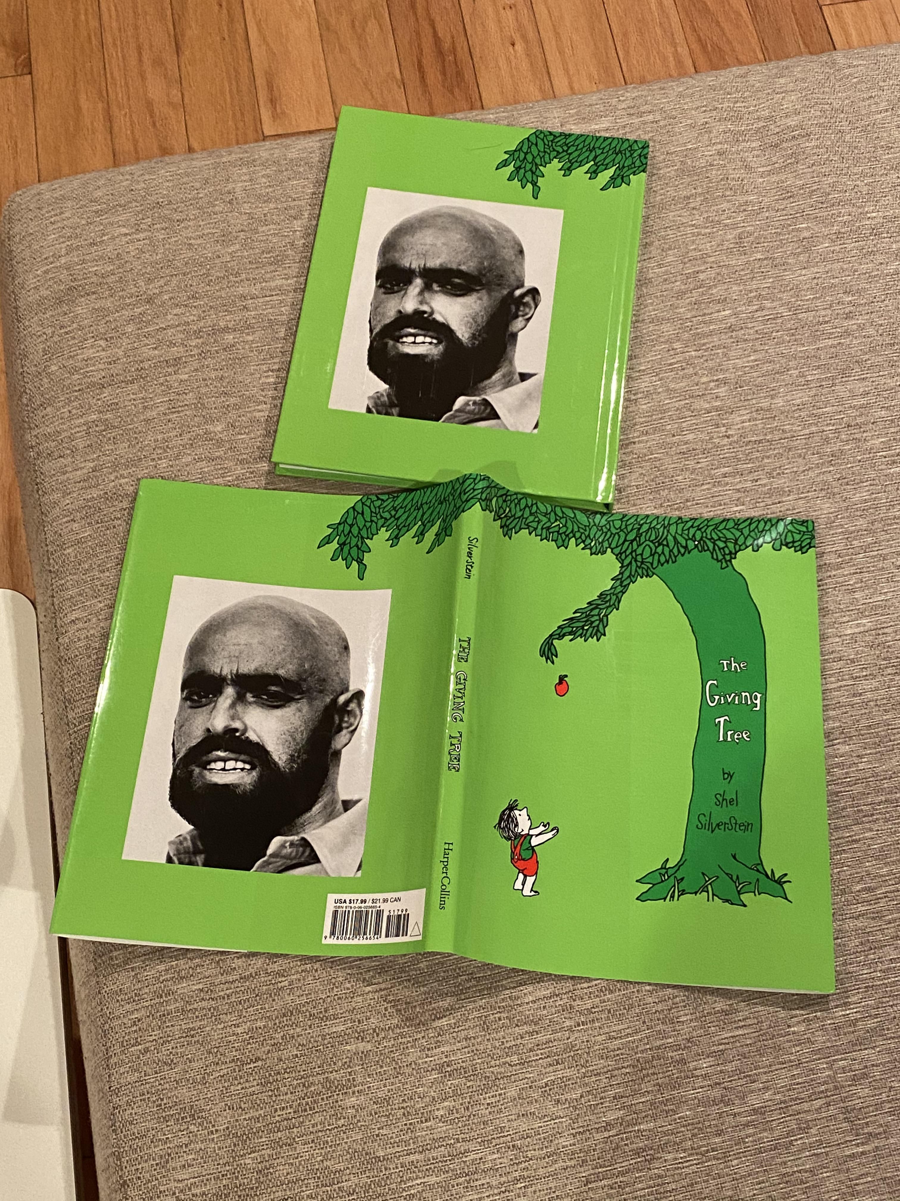 If you think you can just remove the dust jacket to get rid of the unnecessary 5" x 7" portrait of Shel Silverstein in your house, you're mistaken.